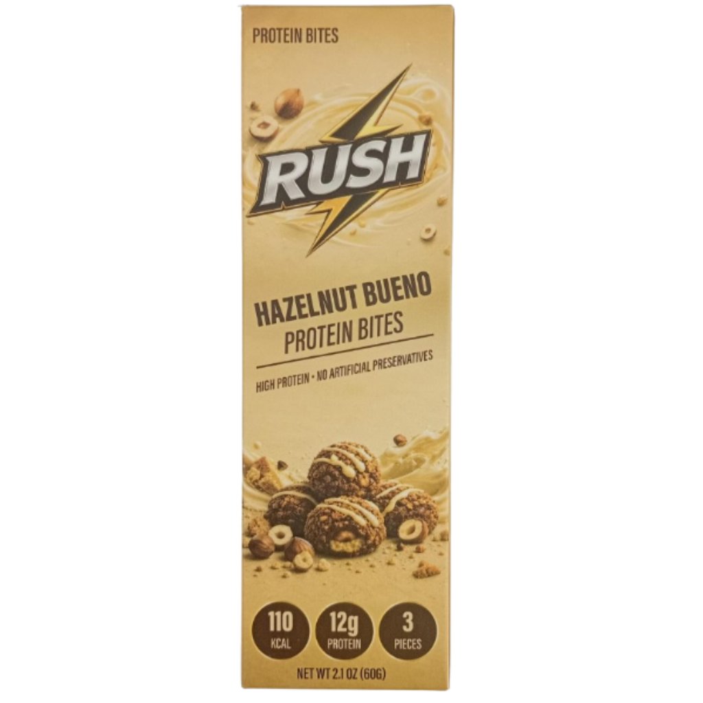 Rush Hazelnut Bueno Protein Bites 60Gm