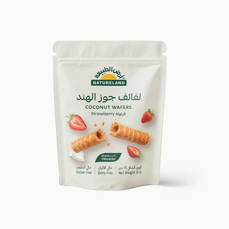 Natureland Strawberry Wafers 75Gm
