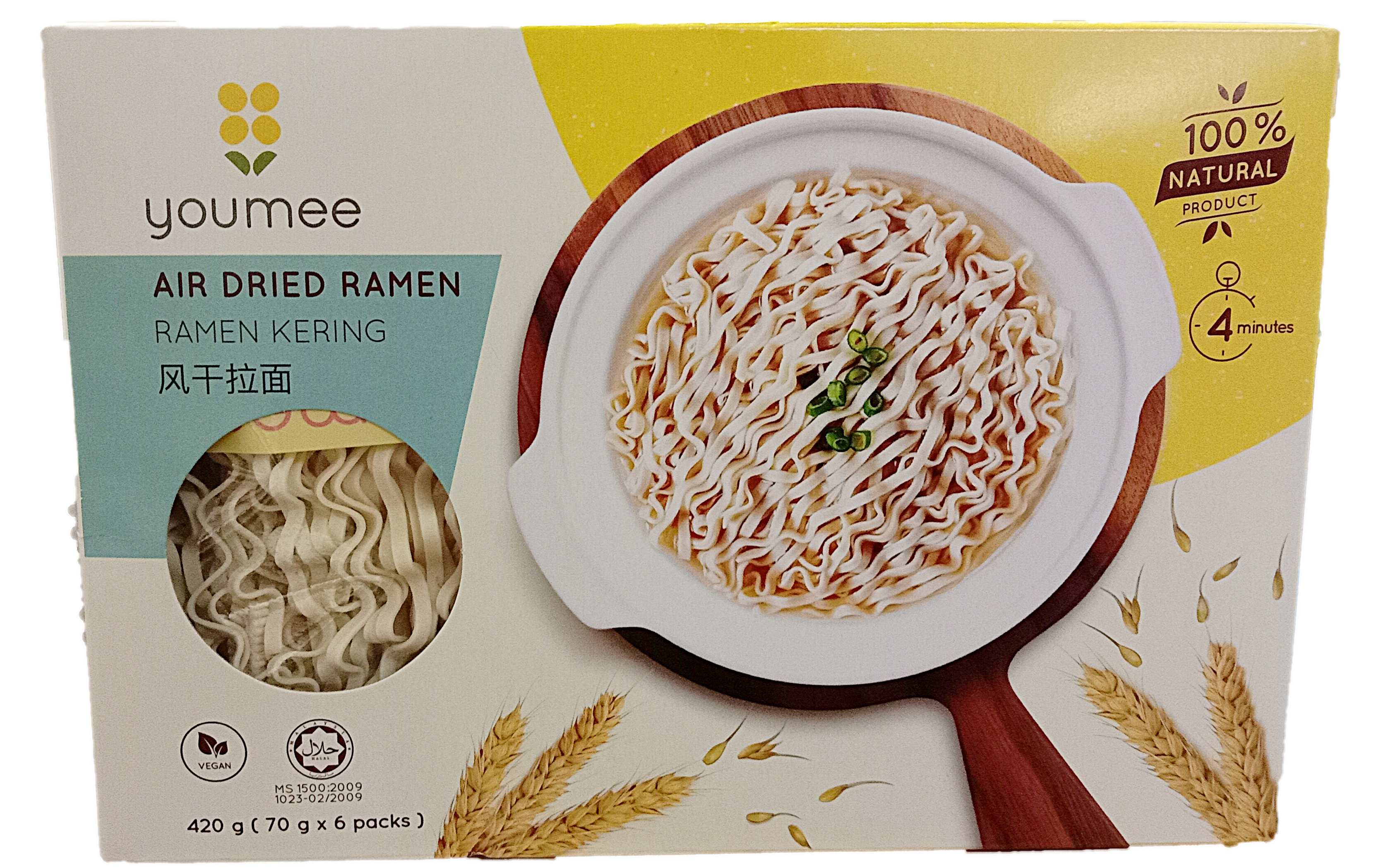 Youmee Air Dried Ramen Noodle All Natural (70Gmx6) Noodles 420Gm