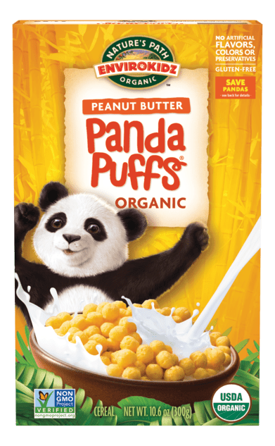 Natures Path Peanut Butter Panda Puffs Cereals 10.6Oz