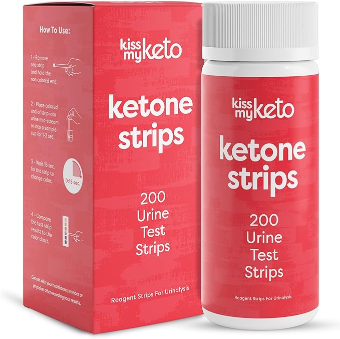 Kiss My Keto Urine Strip Ketone Test Strips 200Pc
