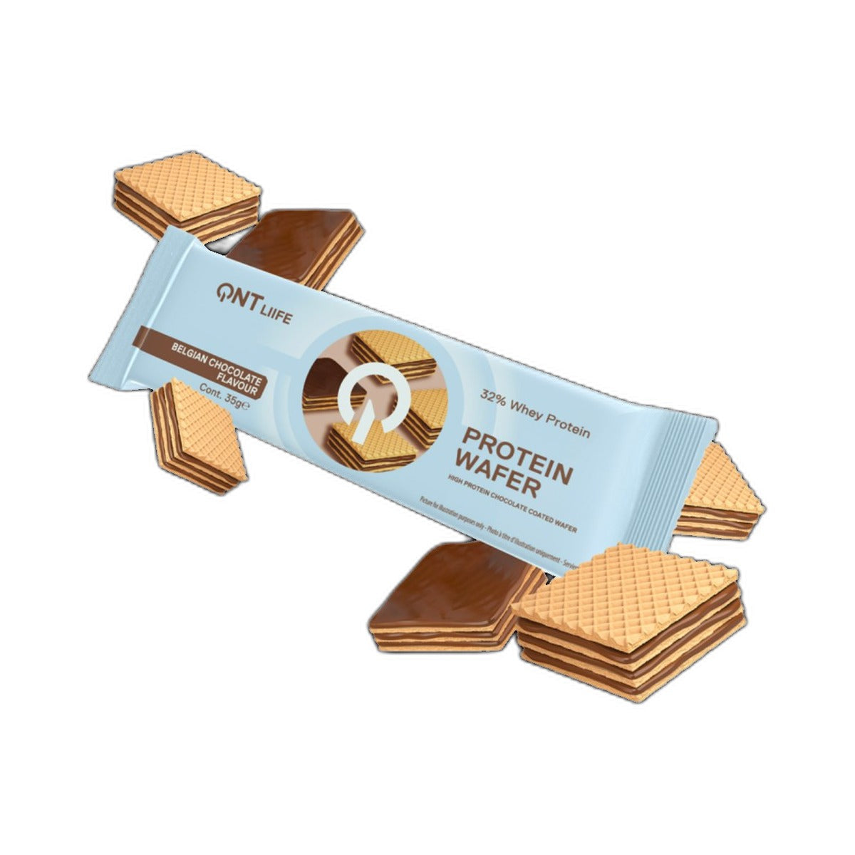 Qnt Chocolate 32% Protein Wafer 35g