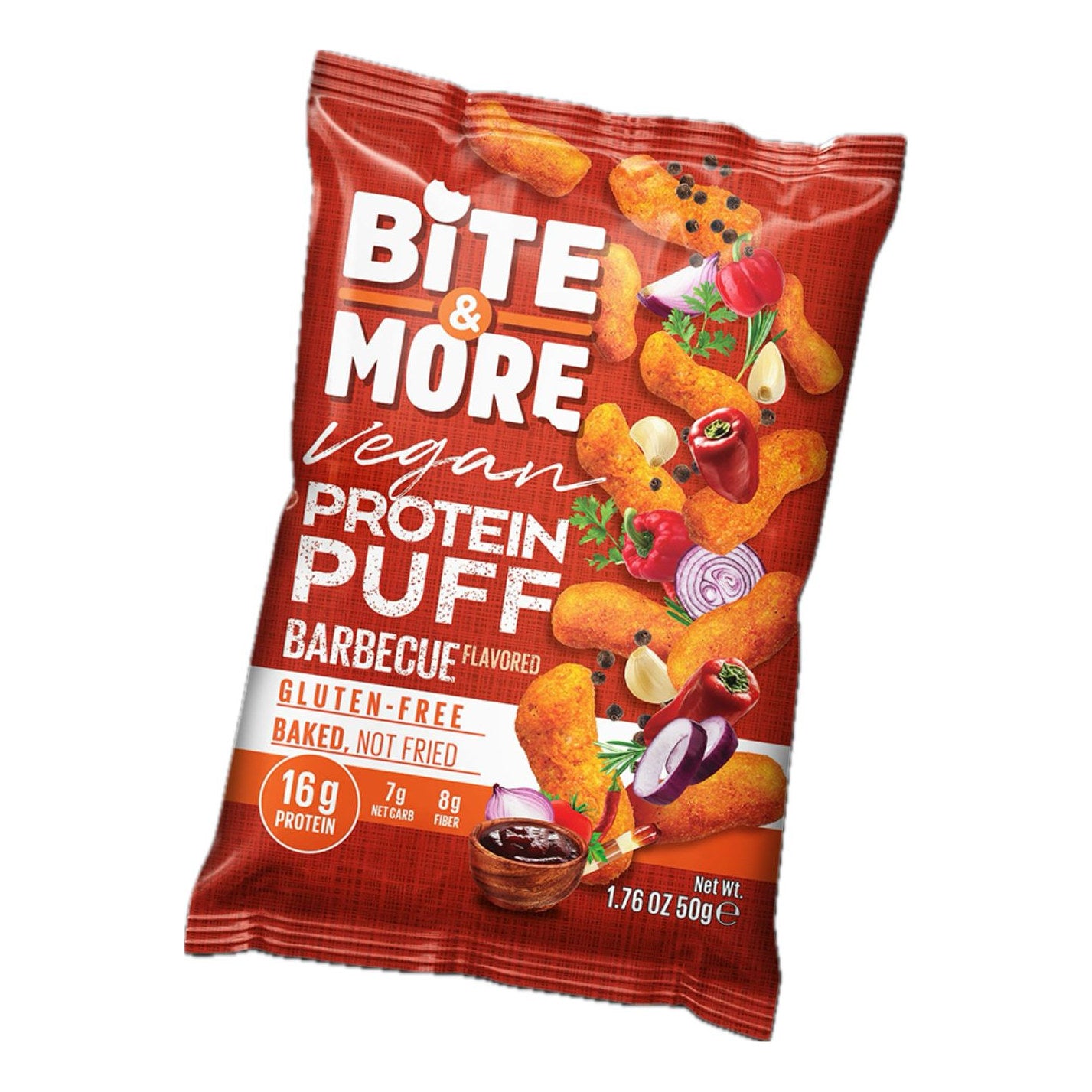 Bite And More BBQ Gluten Free, Vegan Baked Protein Puff 50g