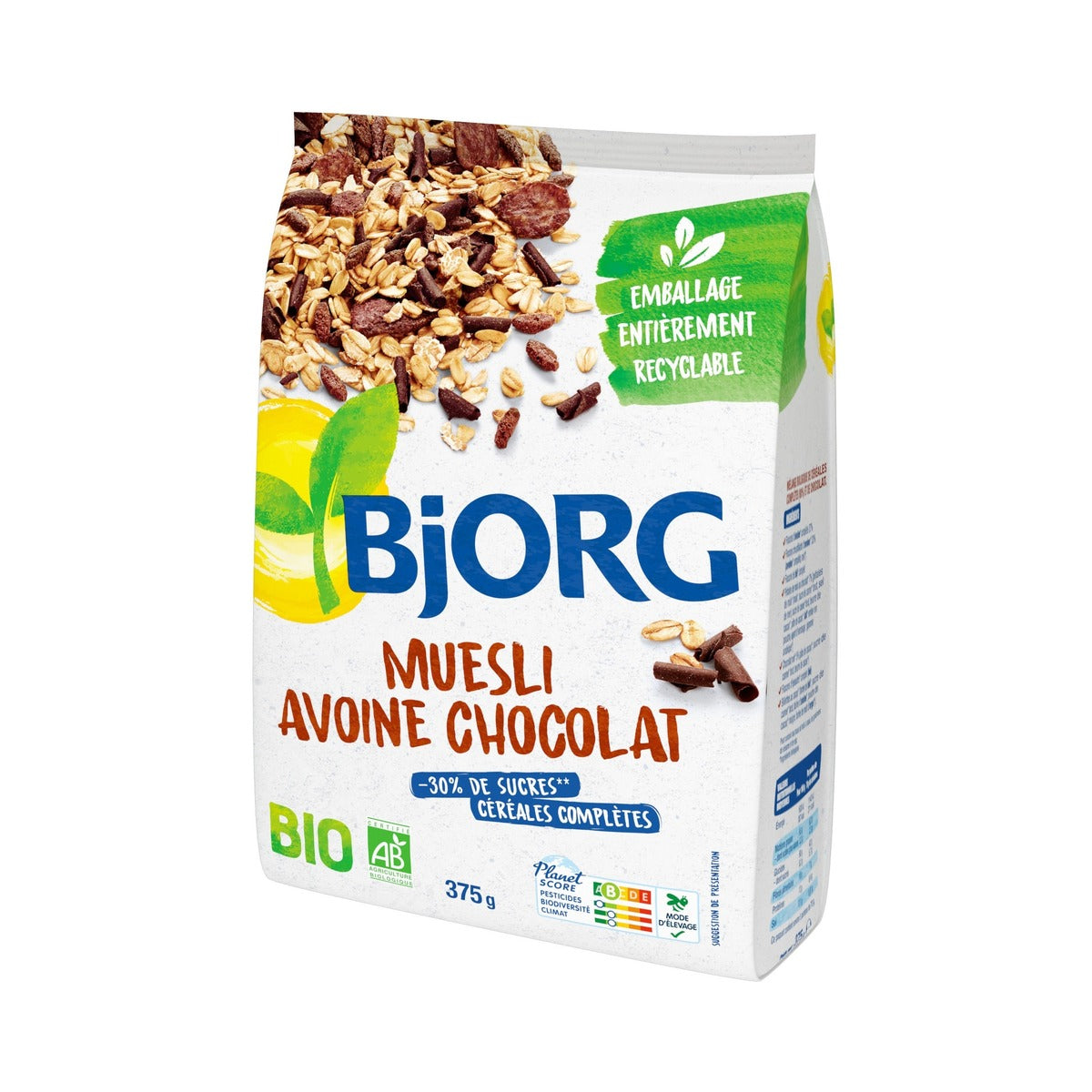 Bjorg Oat And Chocolate Organic Muesli 375g