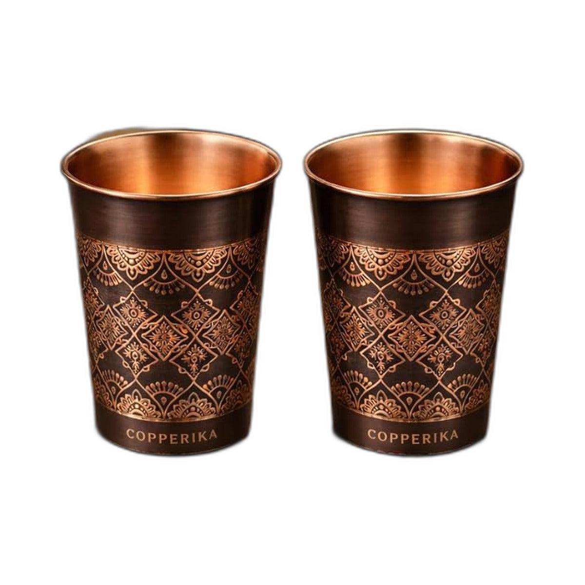 Vabit Antique Copper Glass 2Pc