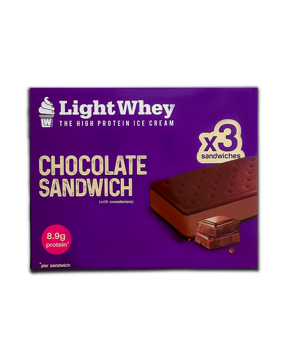 Light Whey Chocolate Sandwich Bar (3Pcs) Ice Cream 360Ml