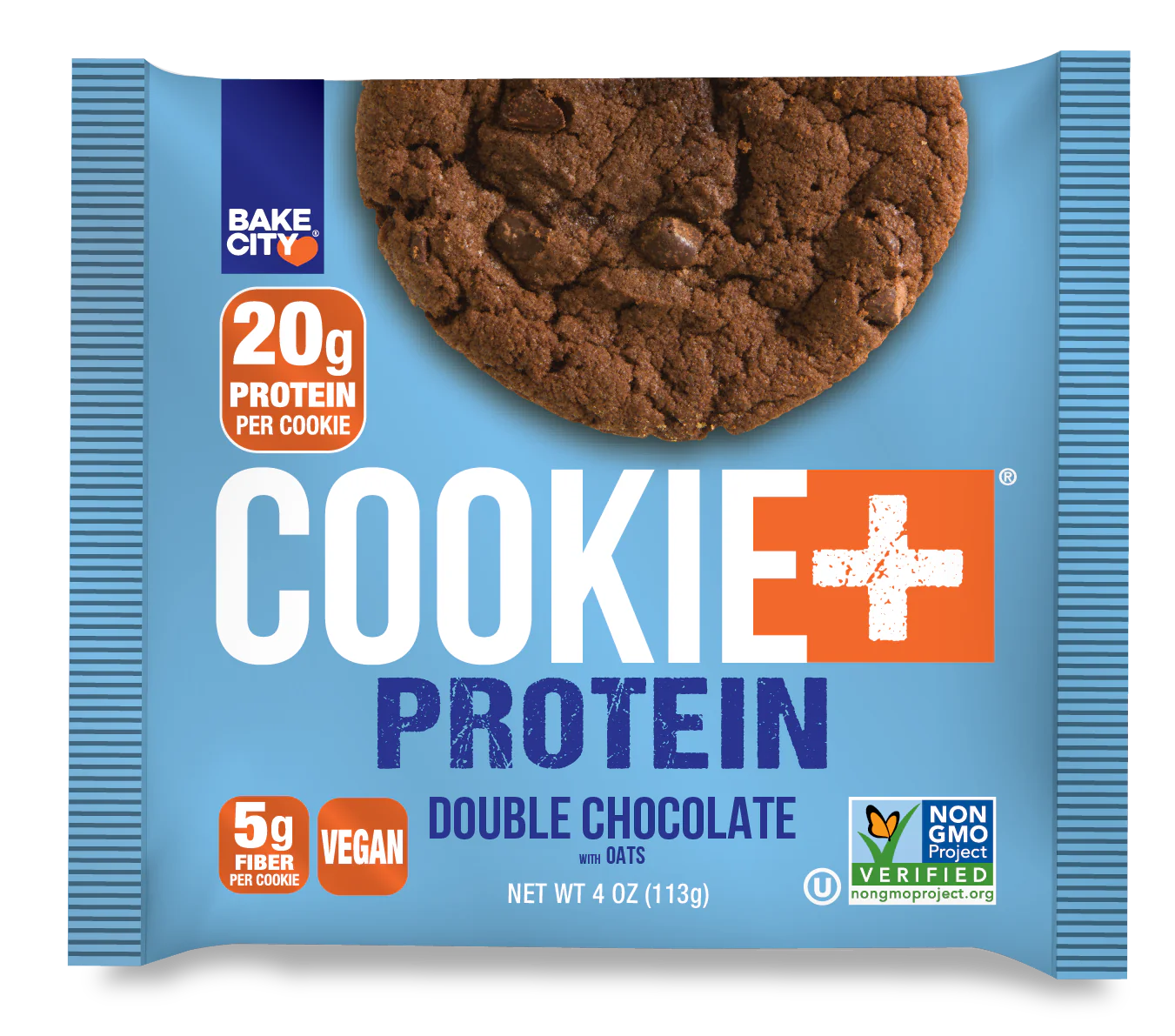 Cookie+ Protein Double Chocolate with Oats 113gm Bake City