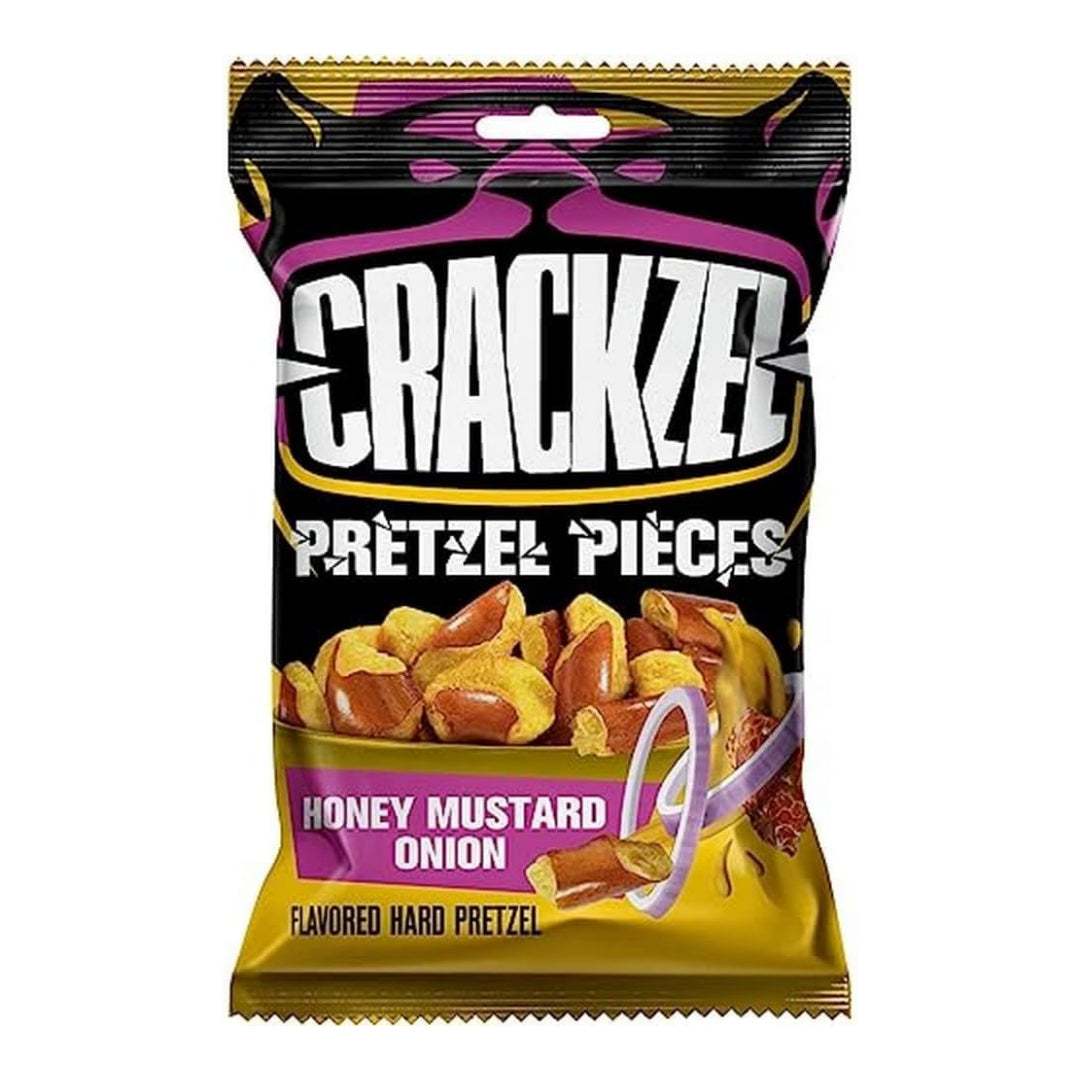 pretzel pieces honey mustard and onion