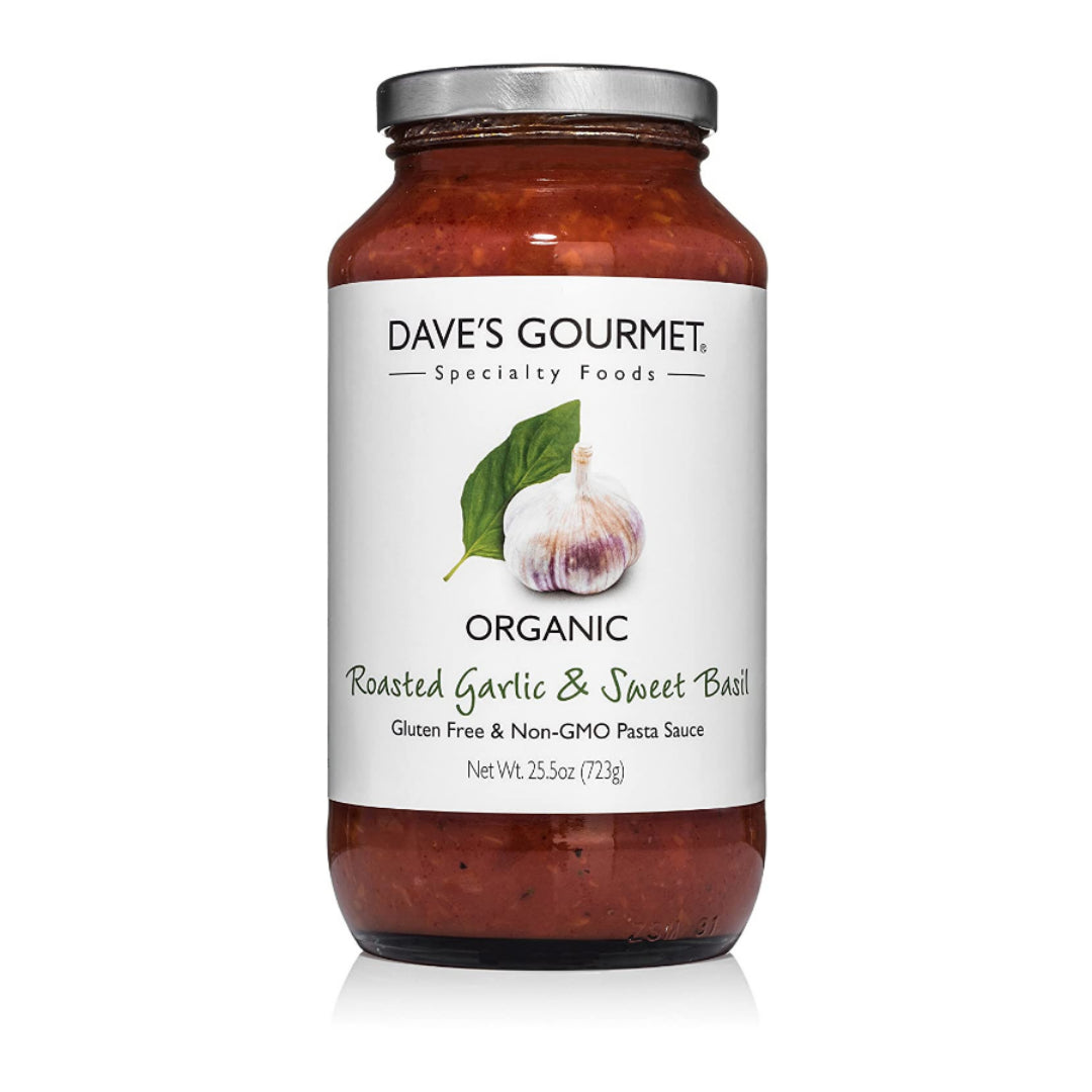 D Gourmet Gf Org Roasted Garlic & Sweet Basil Sauce 25.5Oz