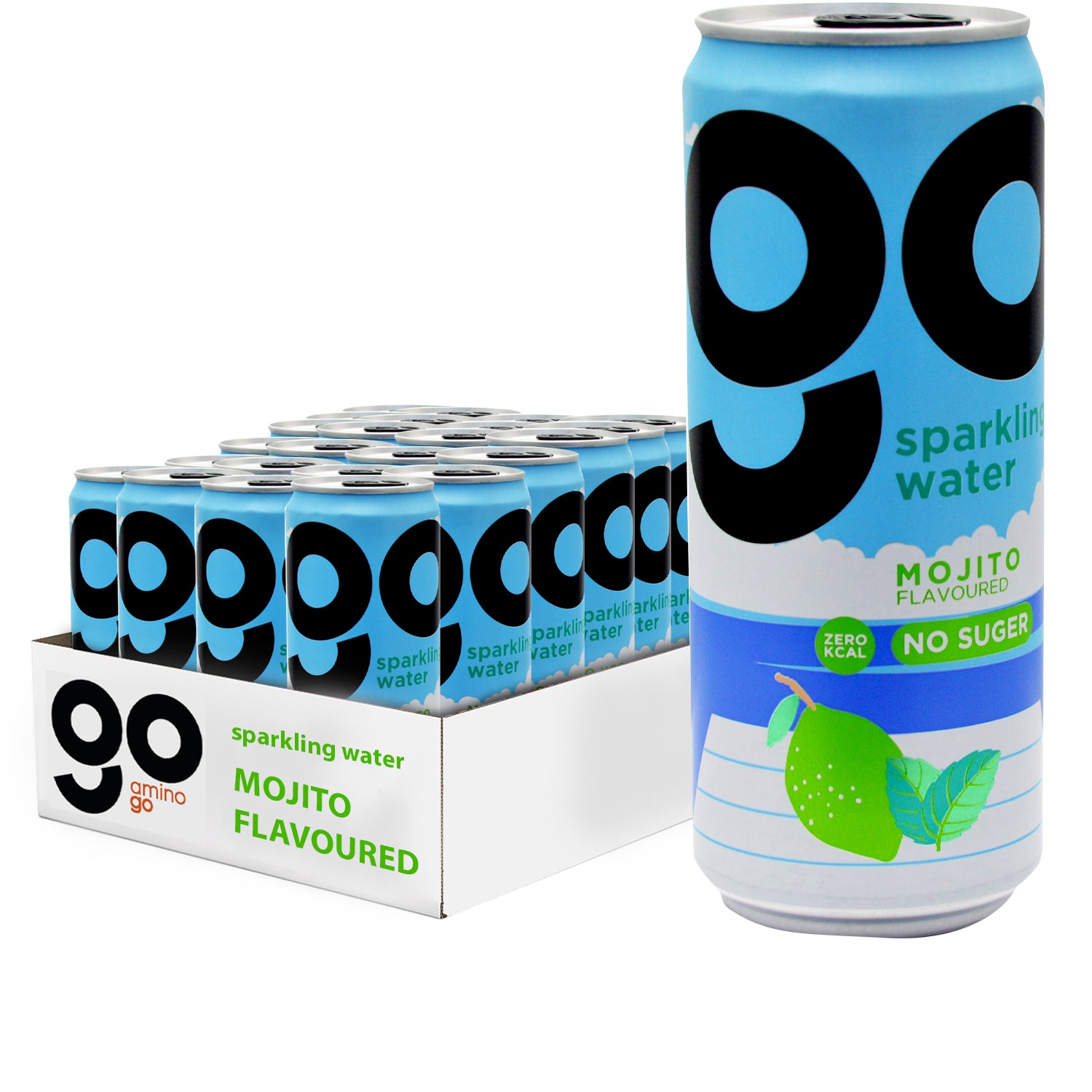 Go Mojito Zero Sugar Sparkling Water 330Ml (24 pcs)