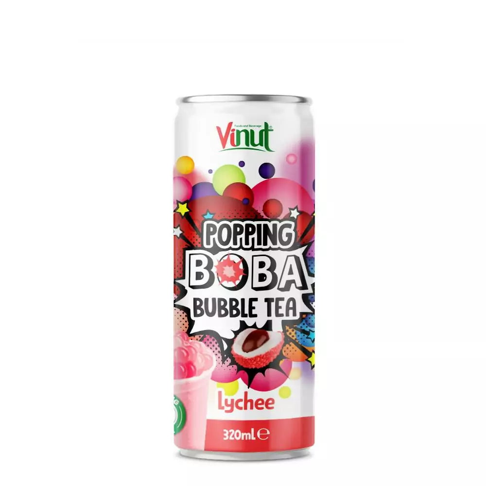 Vinut Lychee Popping Boba Bubble Tea 320Ml