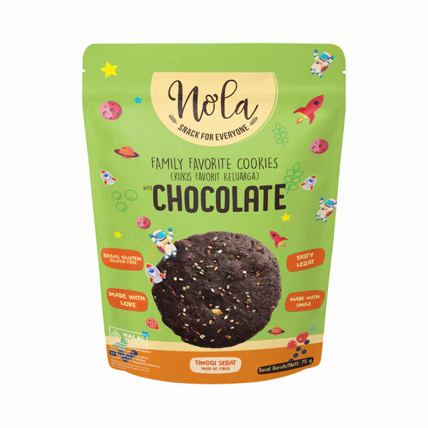 Nola Dark Chocolate Gf Cookies 75Gm