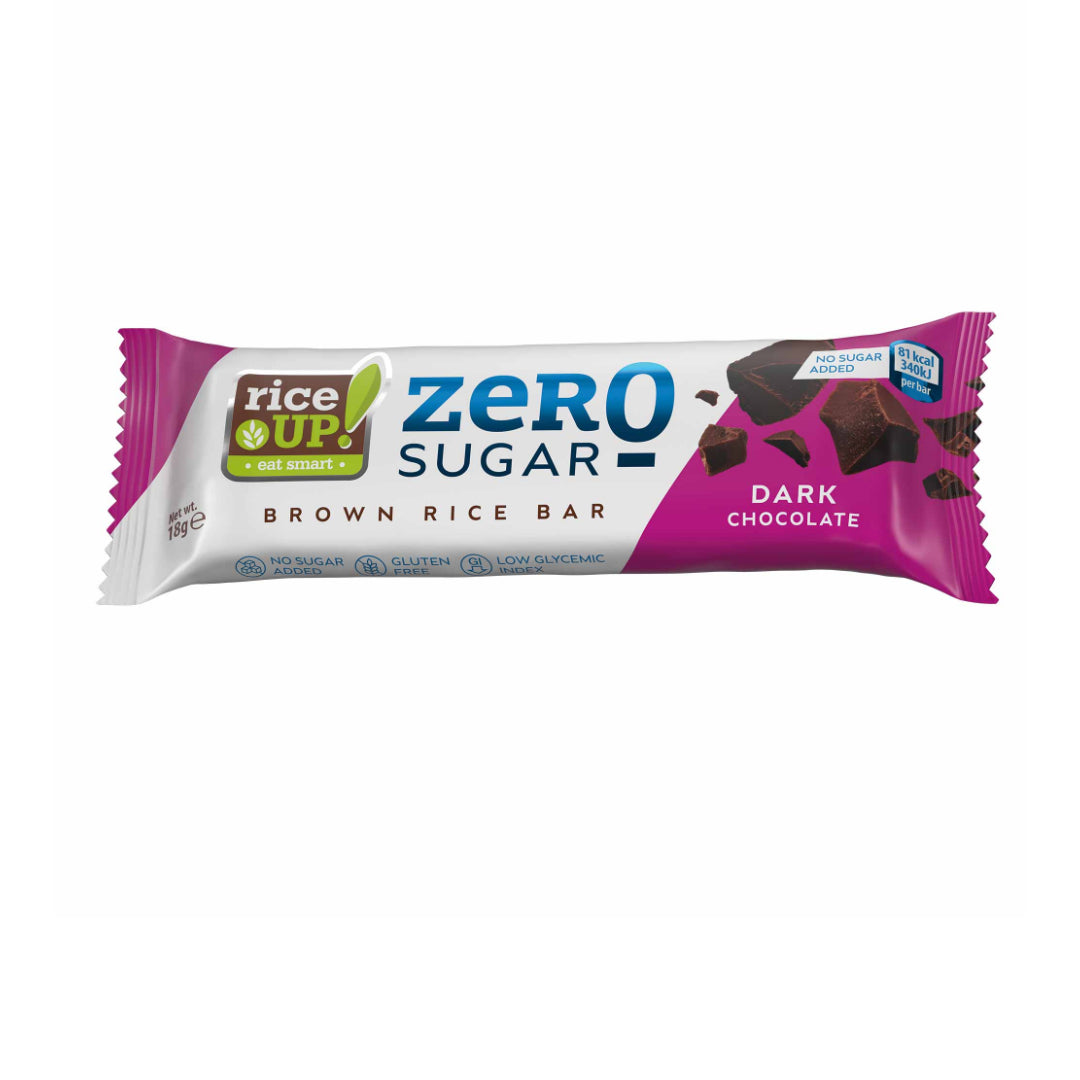 Rice Up Dark Chocolate Zero Sugar Bar 18Gm