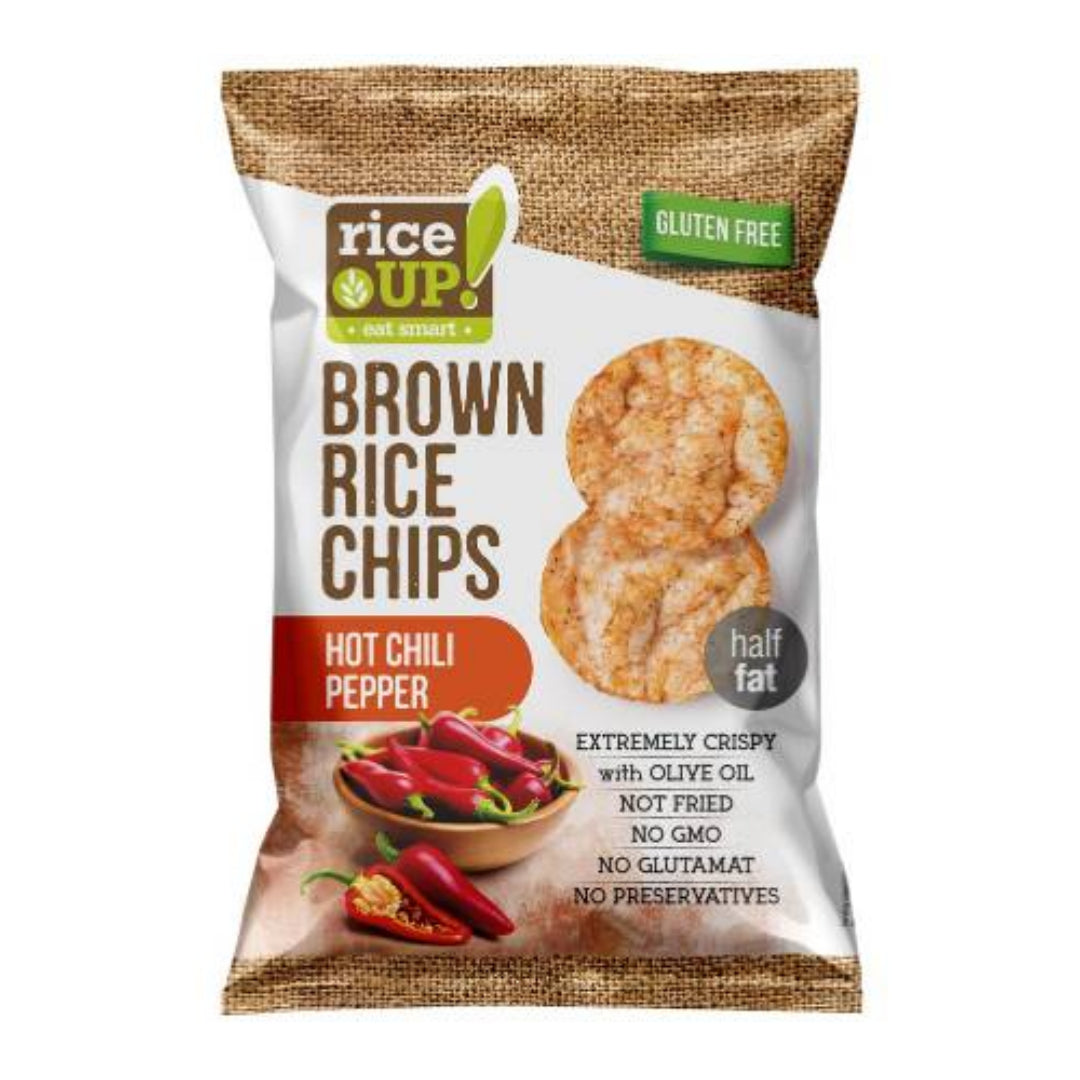 Rice Up Hot Chilli Pepper Rice Chips 25Gm