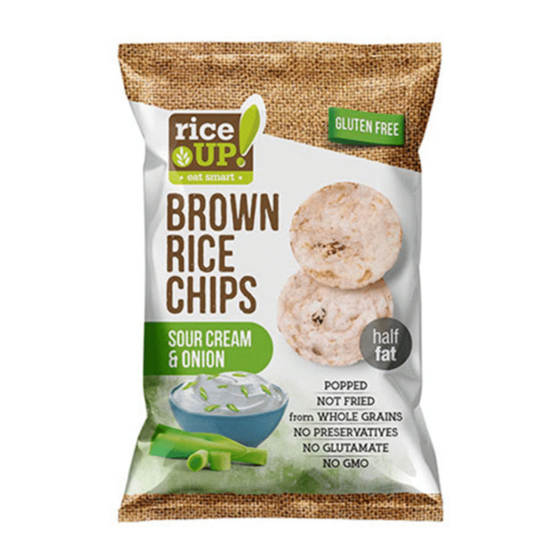 Rice Up Sour Cream & Onion Rice Chips 25Gm