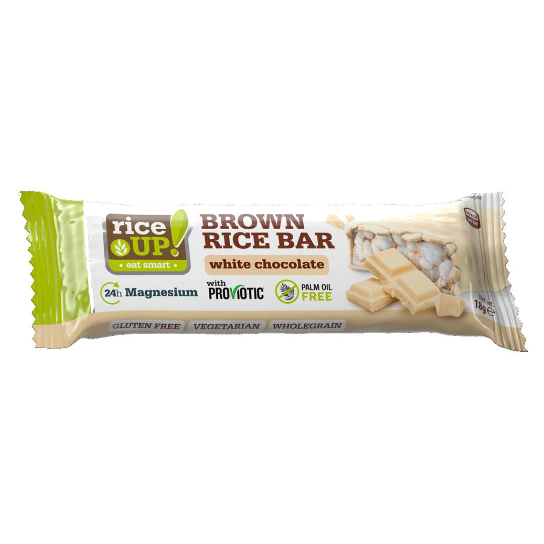 Rice Up White Chocolate Popped Brown Rice Bar 18Gm