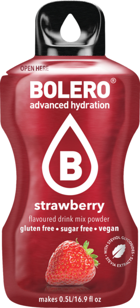 Bolero Strawberry Sugar-Free Drink Mix 3g - product packaging