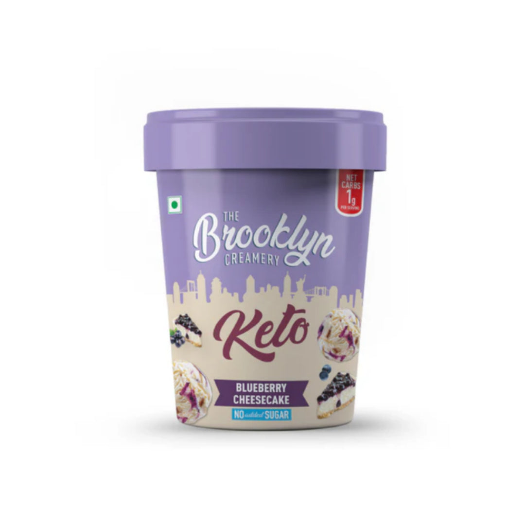 The Brooklyn Creamery Blueberry Cheesecake Keto Ice Cream Tub 450Ml
