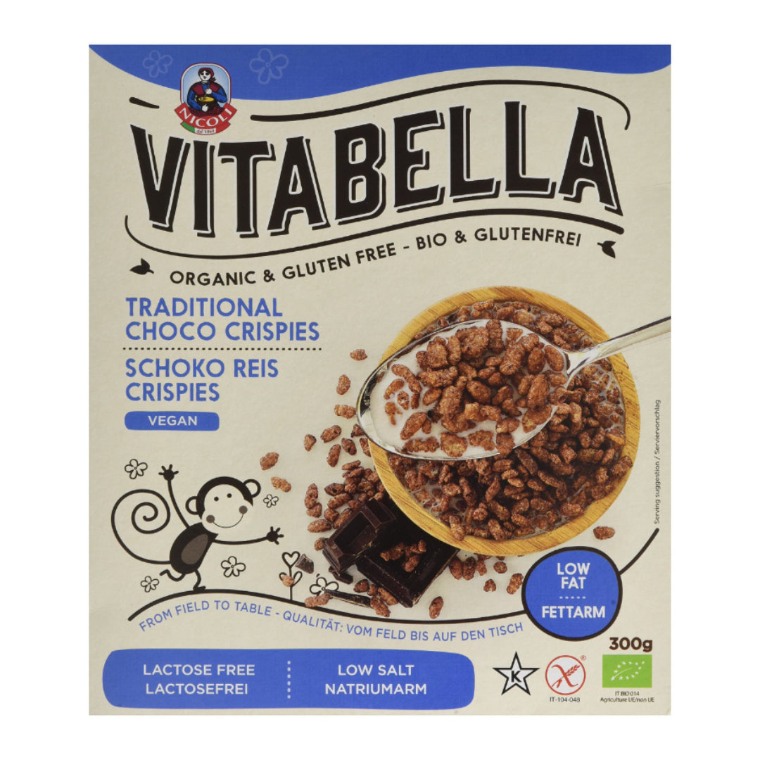 Vitabella Choco Crispies Organic & Gluten Free Cereal 340Gm