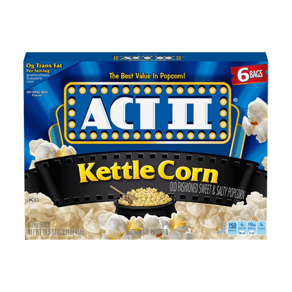 Act Ii Microwave Kettle Popcorn 255Gm