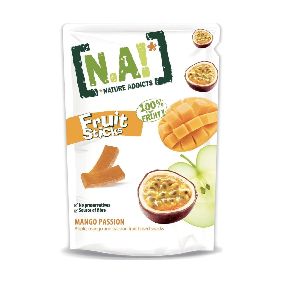 Nature Addicts Passion Fruit & Apple Fruit Sticks 35Gm