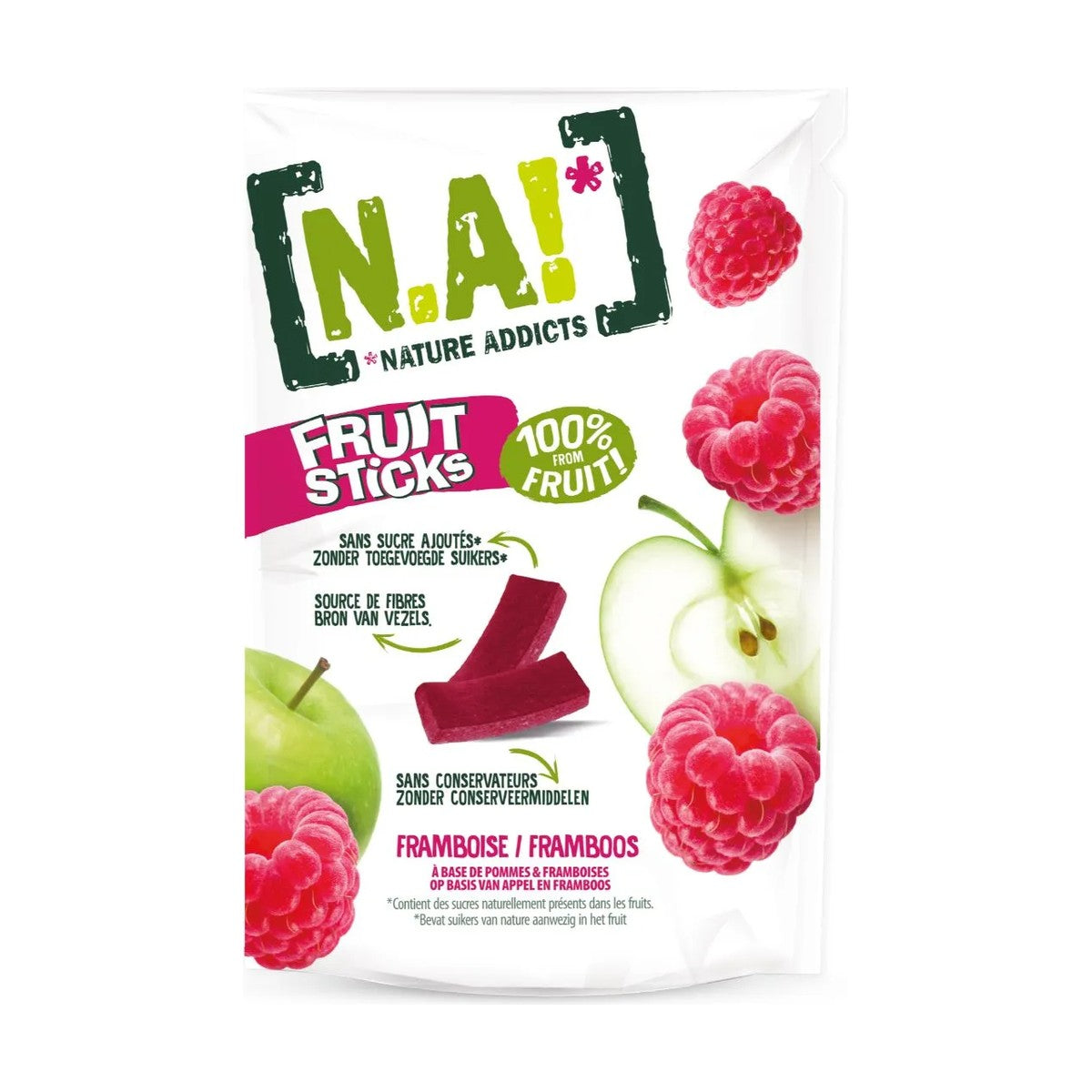 Nature Addicts Raspberry & Apple Fruit Sticks 35Gm