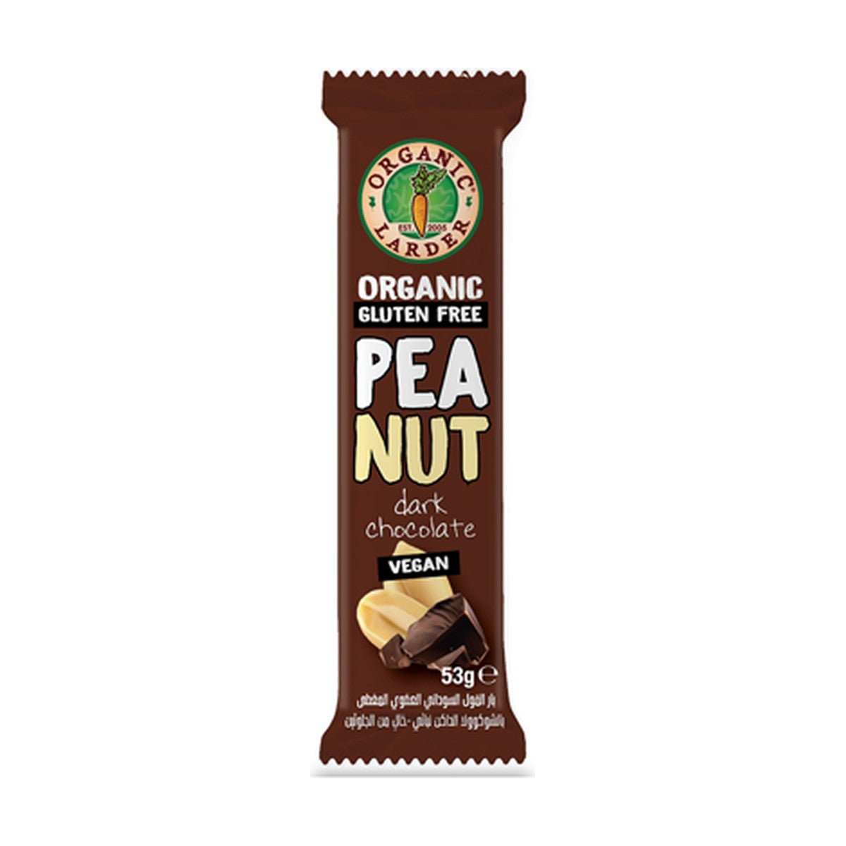 Organic Larder Peanut Dark Chocolate 53Gm