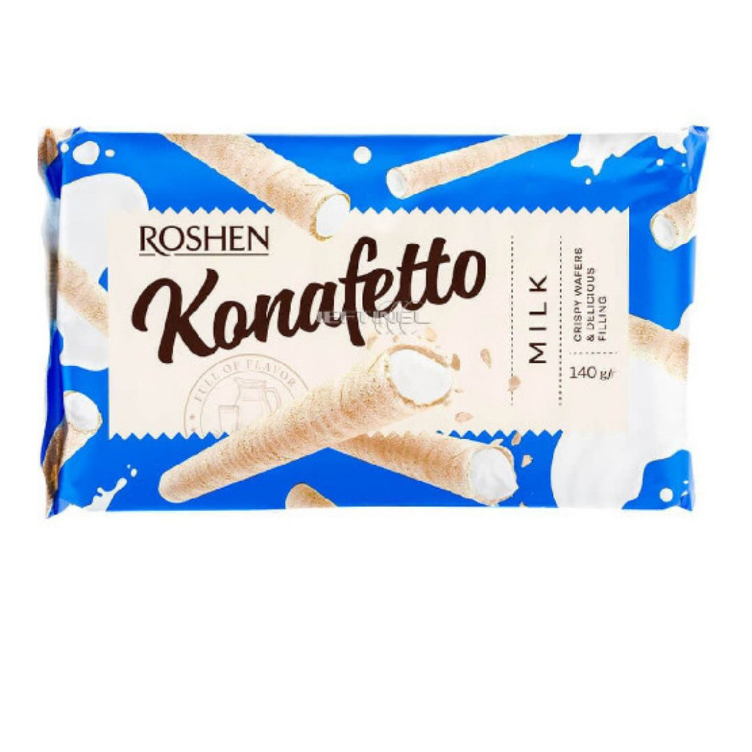 Roshen Milky Cream Wafer Rolls 140Gm