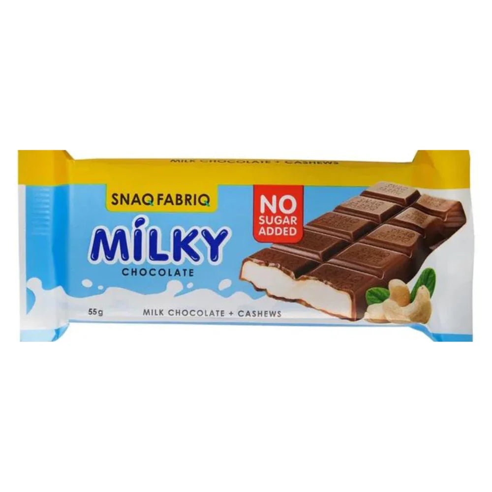 Snaq Fabriq Milk Cashew Filling Milky Chocolate Bar 55Gm