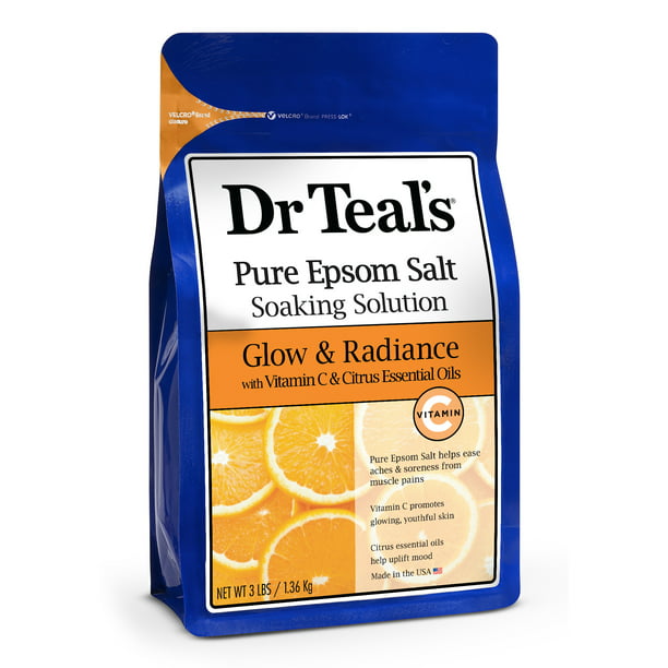 Dr Teals Glow & Radience With Vitamin C Epsom Soaking Solution 3Lb