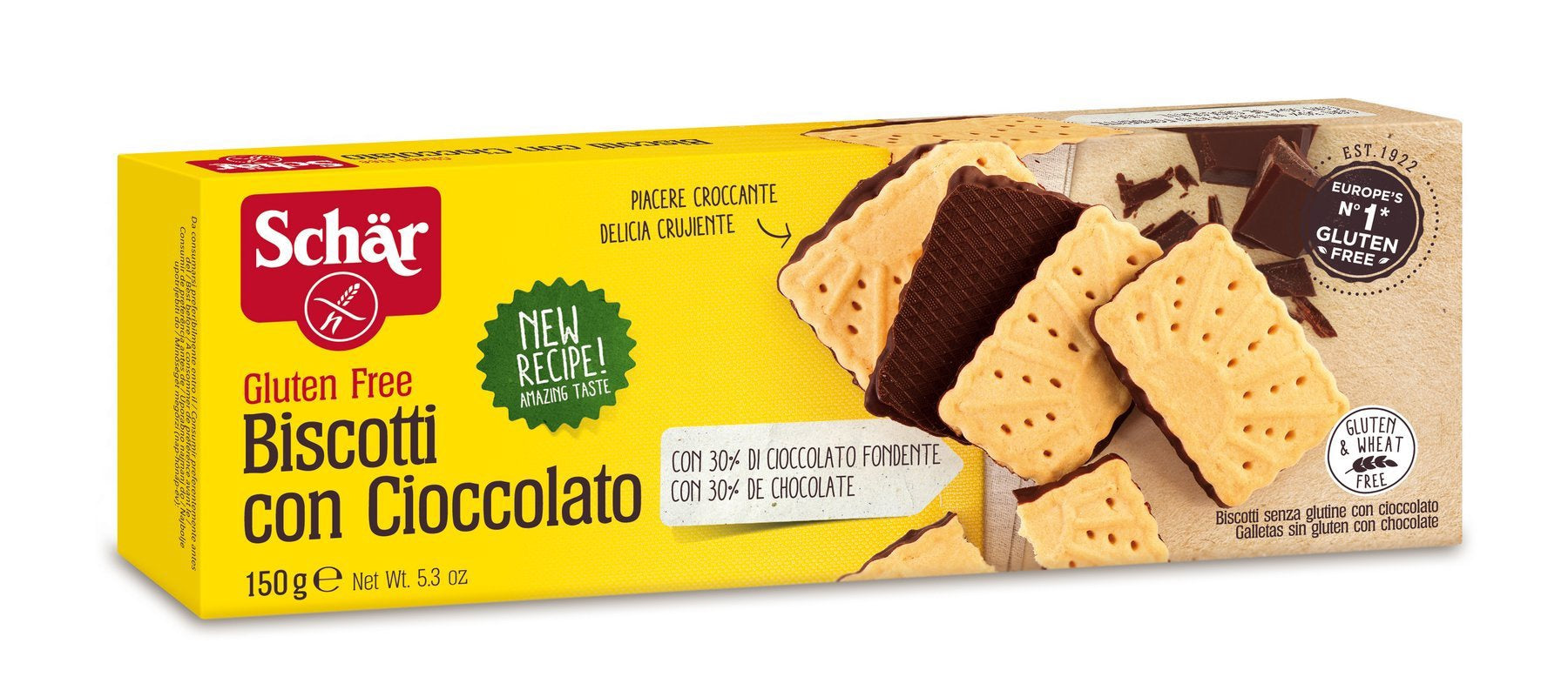 Schar Biscotto Con Cioccolato Gluten Free Biscuit 150Gm