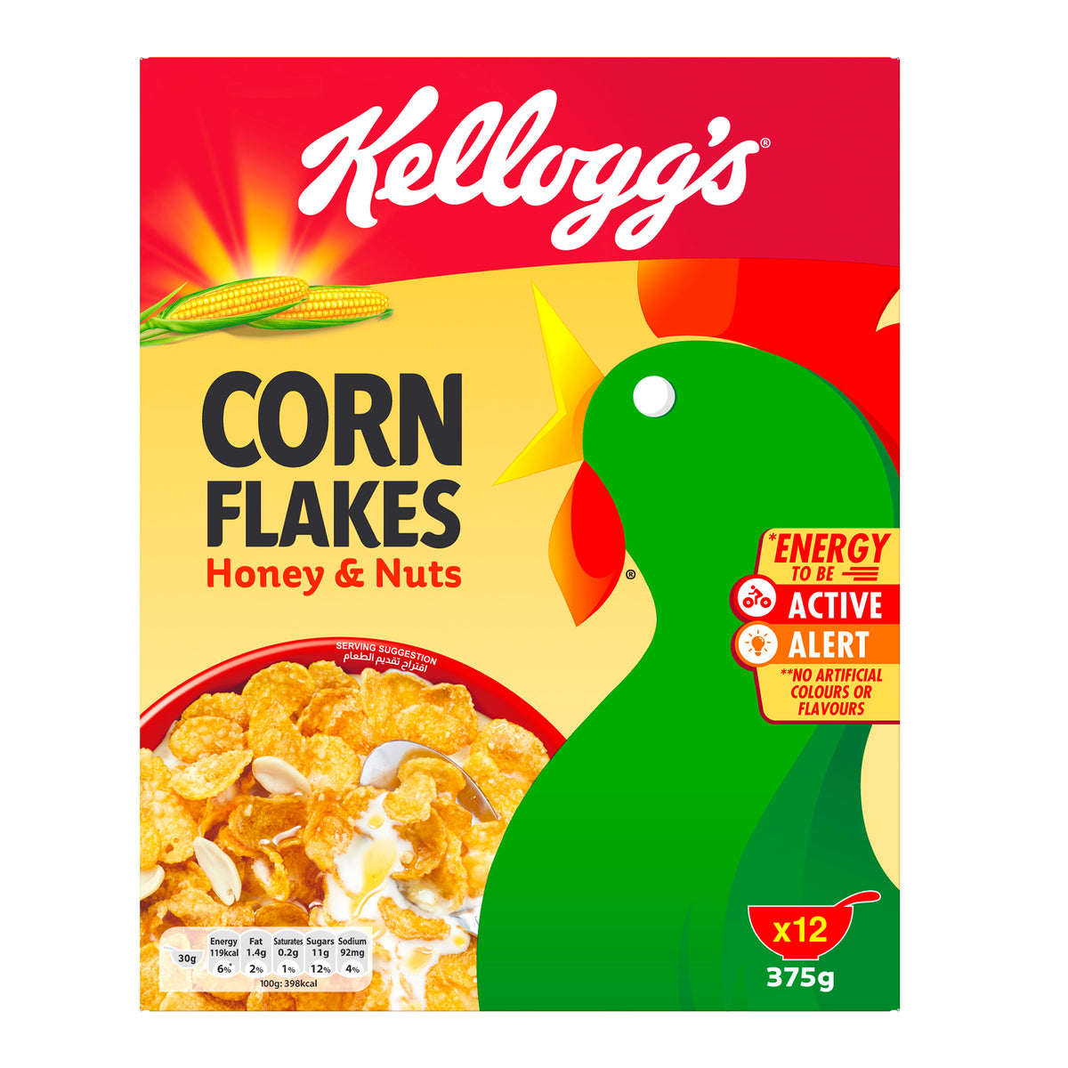 Kellogs Honey & Nuts Cereal 375Gm
