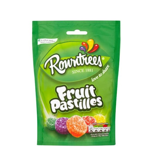 Rowntrees Fruit Pastilles Candy 115Gm