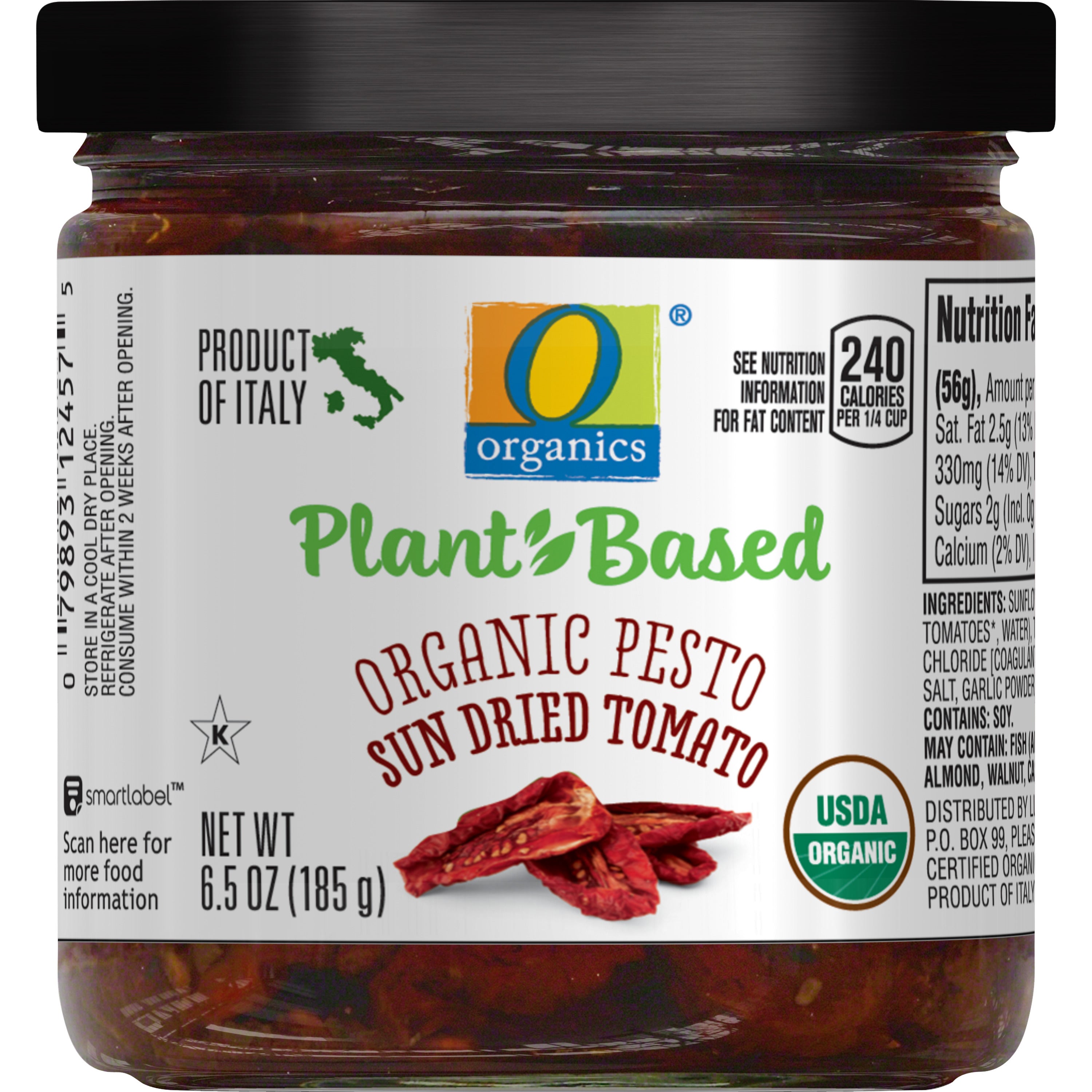 O Organics Sun Dried Tomato Pesto 185Gm