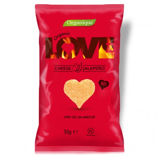 Love Cheese & Jalpeno Baked Organic Cron Snack 50Gm