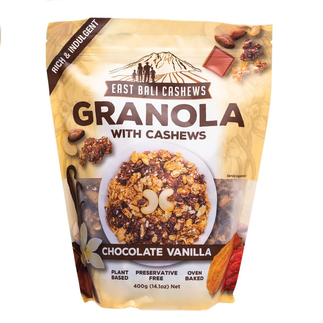 East Bali Cashews Chocolate Vanilla Granola 400Gm