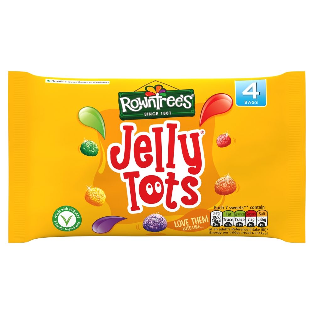 20 Rowntrees Jelly Tots 4 Pack 112Gm