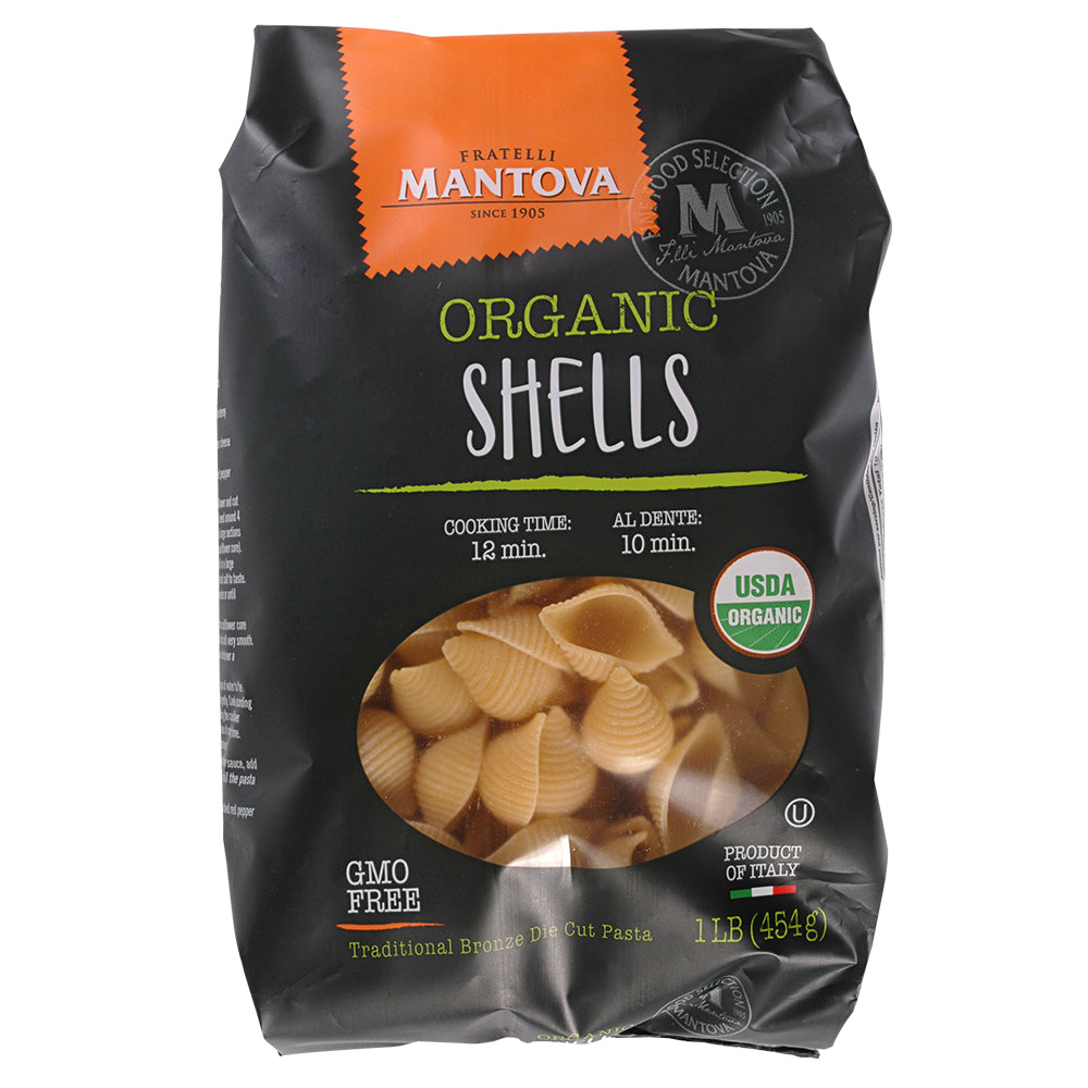 Mantova Organic Shells Pasta 454Gm