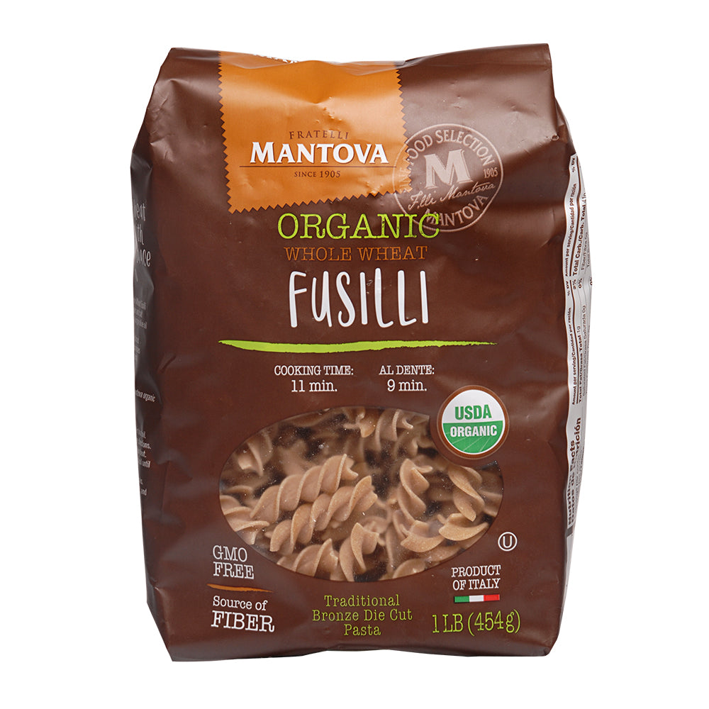 Mantova Organic Fusilli Pasta 454Gm