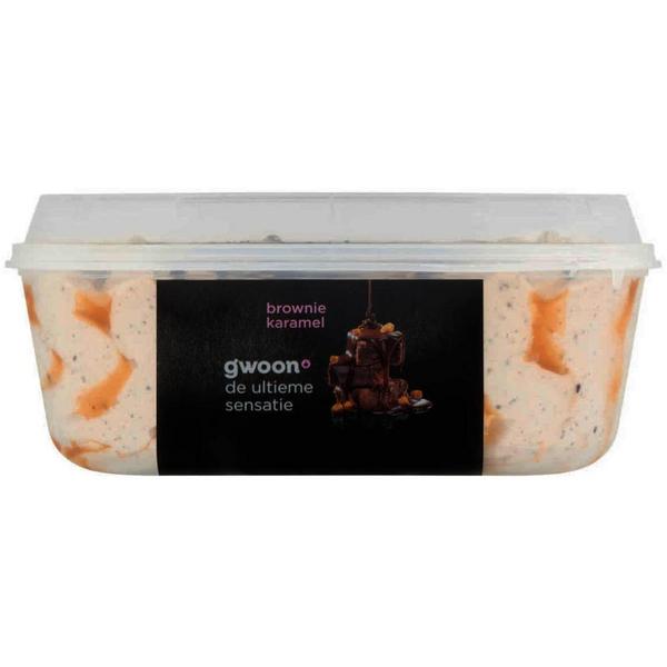 Gwoon Brownie Caramel Ice Cream 900Ml
