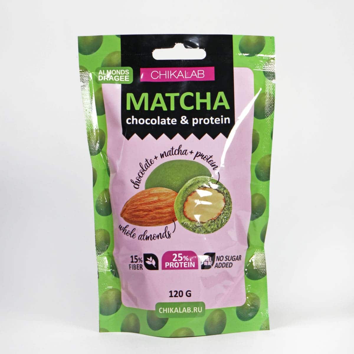 Chikalab Matcha Dragee Almonds 120g
