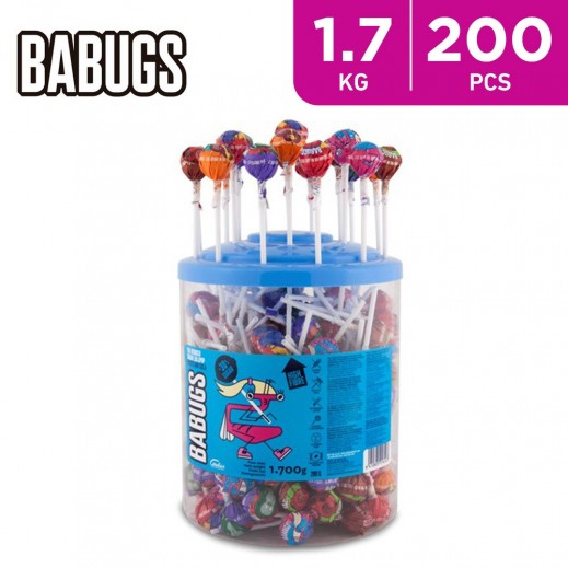 Babugs Reduced Sugar Ball Assorted Lollipop 68Gm