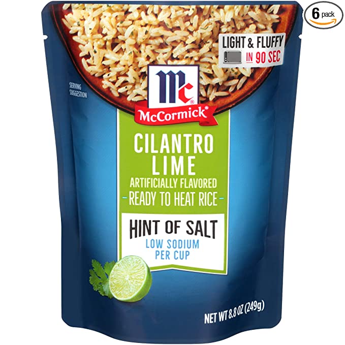 Mccormick Rice With Cilantro Lime Ready To Eat 249Gm