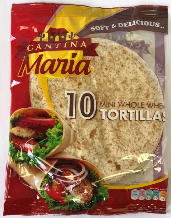 كانتينا ماريا دقيق القمح الكامل ميني 10 قطع تورتيلا 250 جم