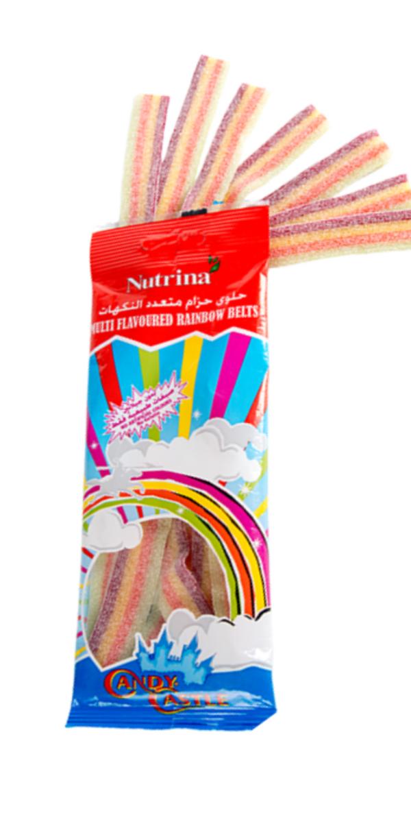 Nutrina Multi Flavoured Rainbow Belts 75Gm