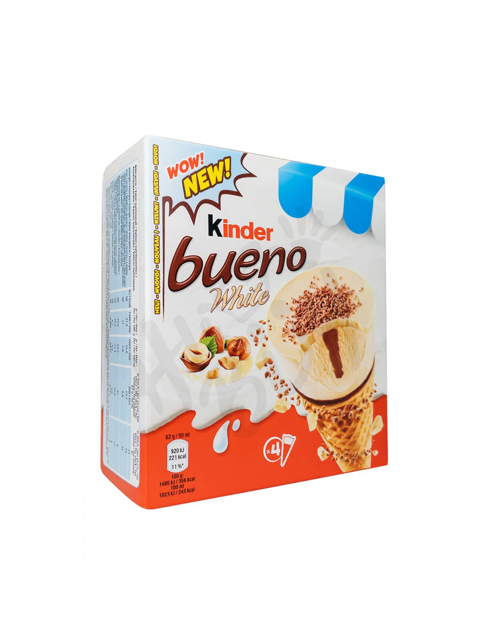 Kinder Bueno White Ice Cream Cone 4 Pcs 92Ml