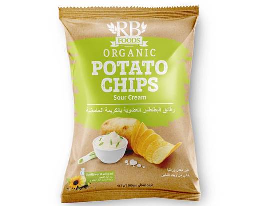 Rb Foods Sour Cream Organic Potato Chips 40Gm