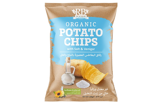 Rb Foods Salt And Vinegar Organic Potato Chips 40Gm
