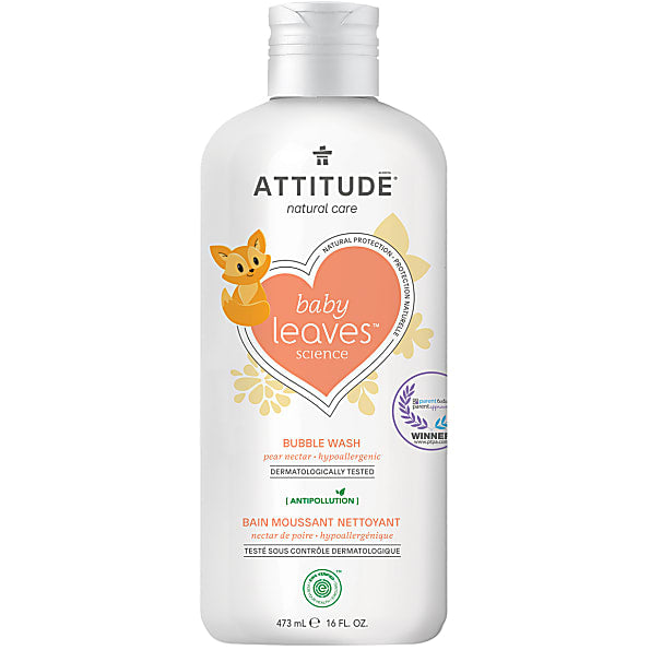 Attitude Baby Leaves Pear Nectar Bubble Wash 473Ml