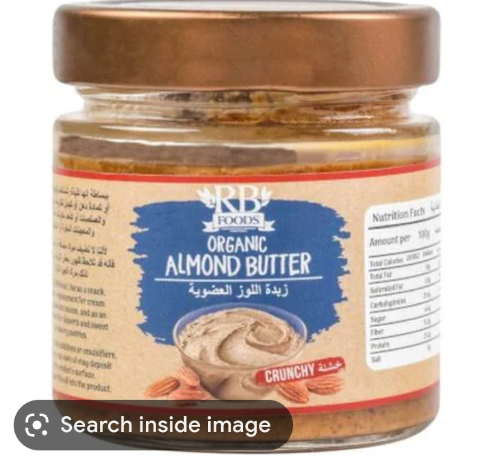 Rb Foods Crunchy Organic Almond Butter 200Gm